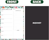 Thboxes 60 Sheets Weekly Meal Planner Magnetic Fridge Notepad 7x10 Floral view 3
