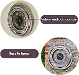 HomeZone Large Silver Wall Clock 51cm Waterproof Indoor Outdoor Decor view 6
