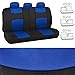 Advanced Performance Car Seat Covers - Instant Install Sideless Fronts + Full Interior Set for Auto (Blue Combo)
