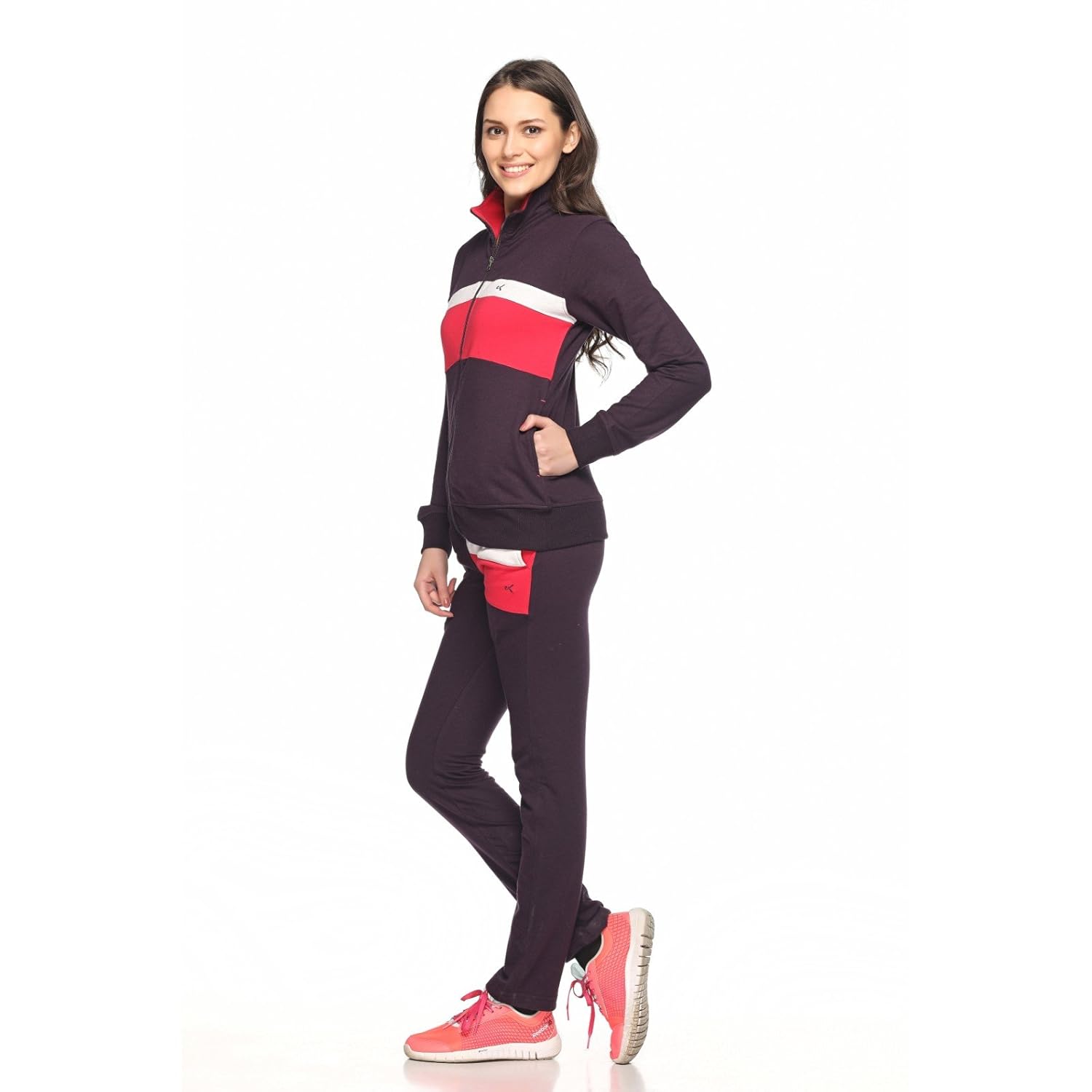 ex10sive fleece wine-rani active wear tracksuit