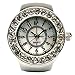Womens Crystal Quartz Finger Ring Watch with Gift Box
