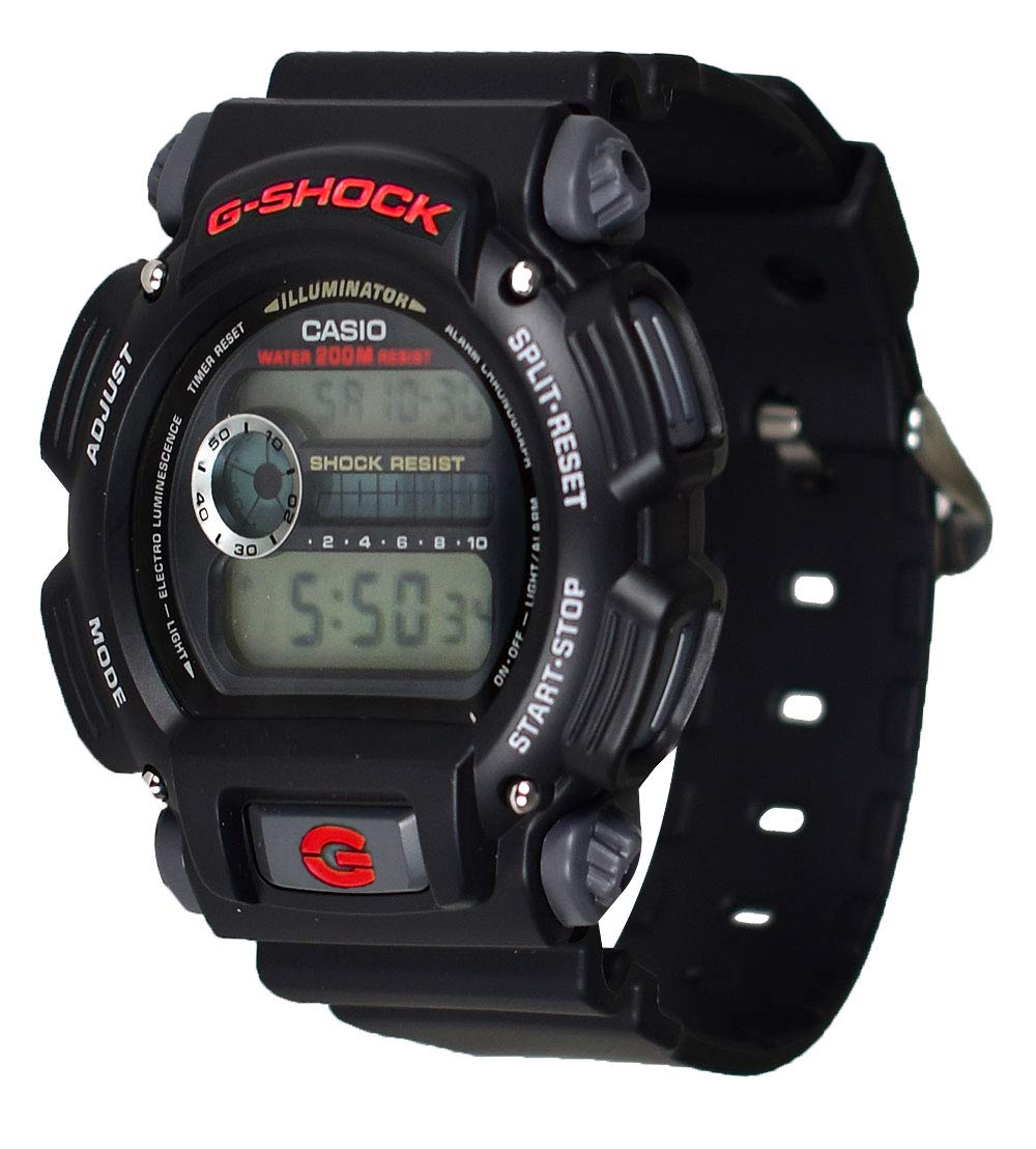 Casio DW9052-1V G Shock - Digital -200M Wr- Red Accents Image