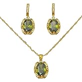 Celestara Jewelry - Cubic Zirconia Jewelry Sets for Women - Vintage European Style Necklace and Earring Set with Pendant - Elegant Box Included
