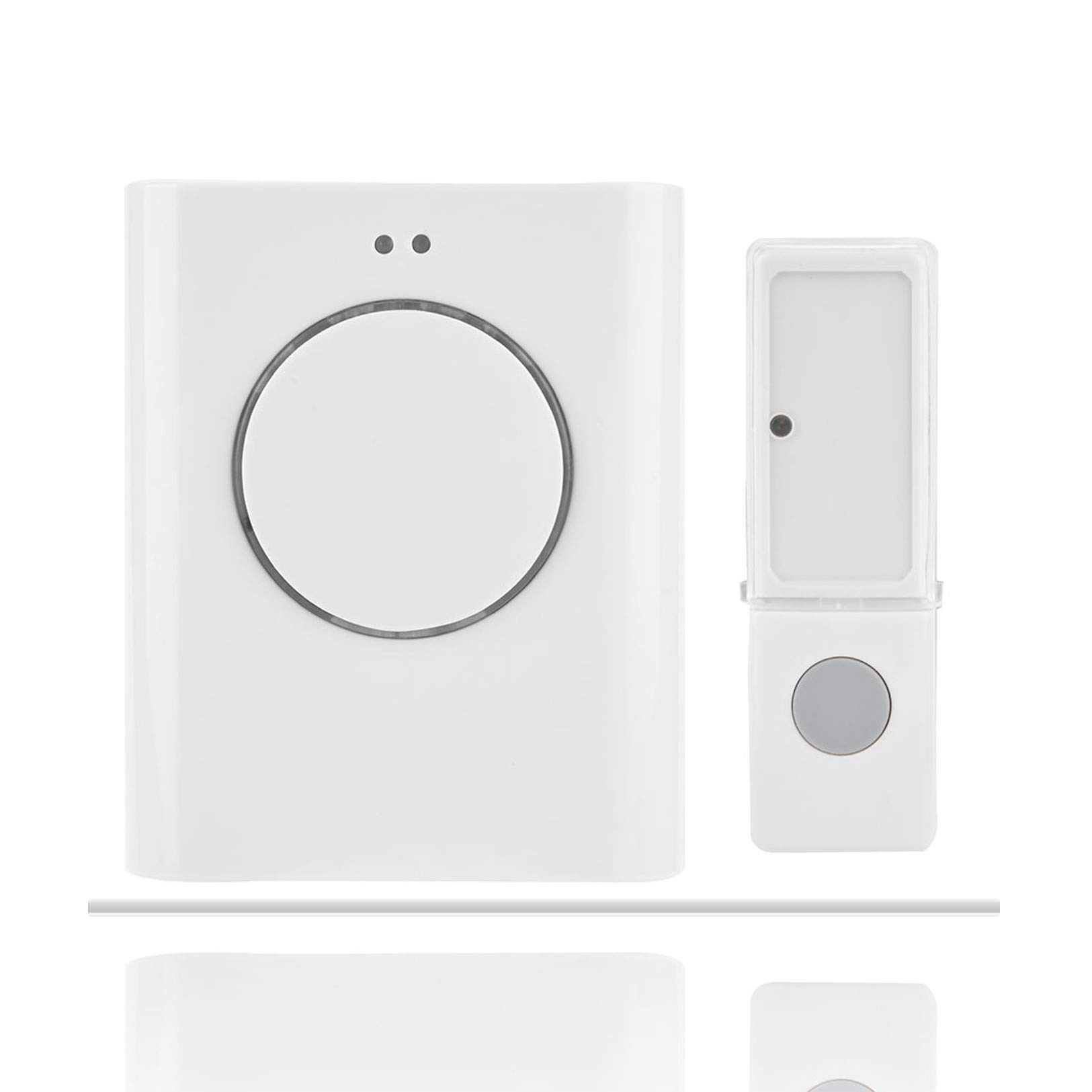 Home Cordless Wireless Doorbell,200M Remote Control Distance,Free to Download MP3 Songs as Ringtones,Waterproof Button for Indoor/Outdoor,Home DoorBell(Not Included Battery)