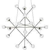 Sonneman Proton Beta LED Pendant - Satin Nickel - White Crushed Glass