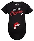 Crazy Dog T-Shirts Bumps First Christmas Maternity