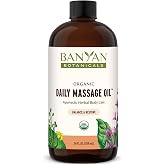 Banyan Botanicals Daily Massage Oil &ndash; Organic Ayurvedic Massage Oil &ndash; Balancing and Grounding &ndash; 24 oz &ndash; Non GMO Sustainably Sourced