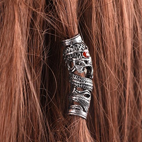 PIAOPIAONIU 57 Pcs/Kit Norse Vikings Beads Hair Tube Beads