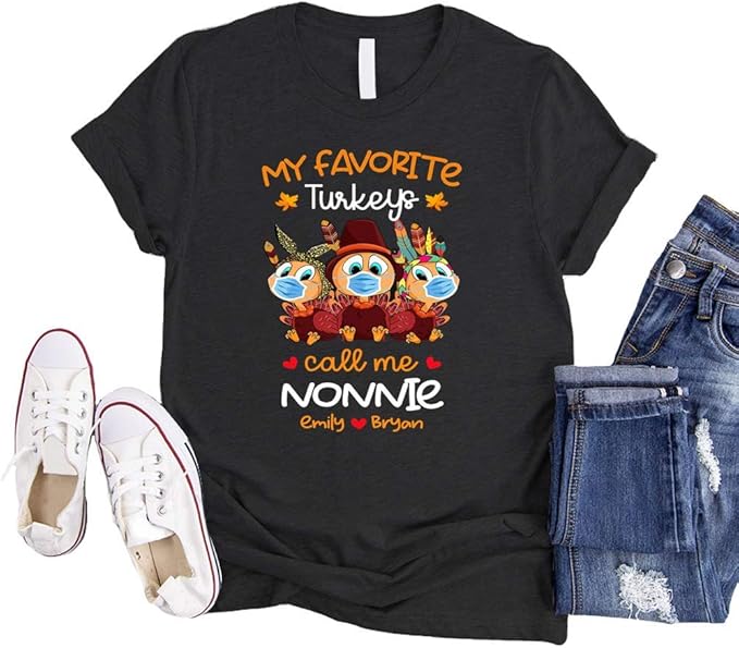 Amazon.com: Personalized Shirt-My Favorite Turkeys Call Me ...