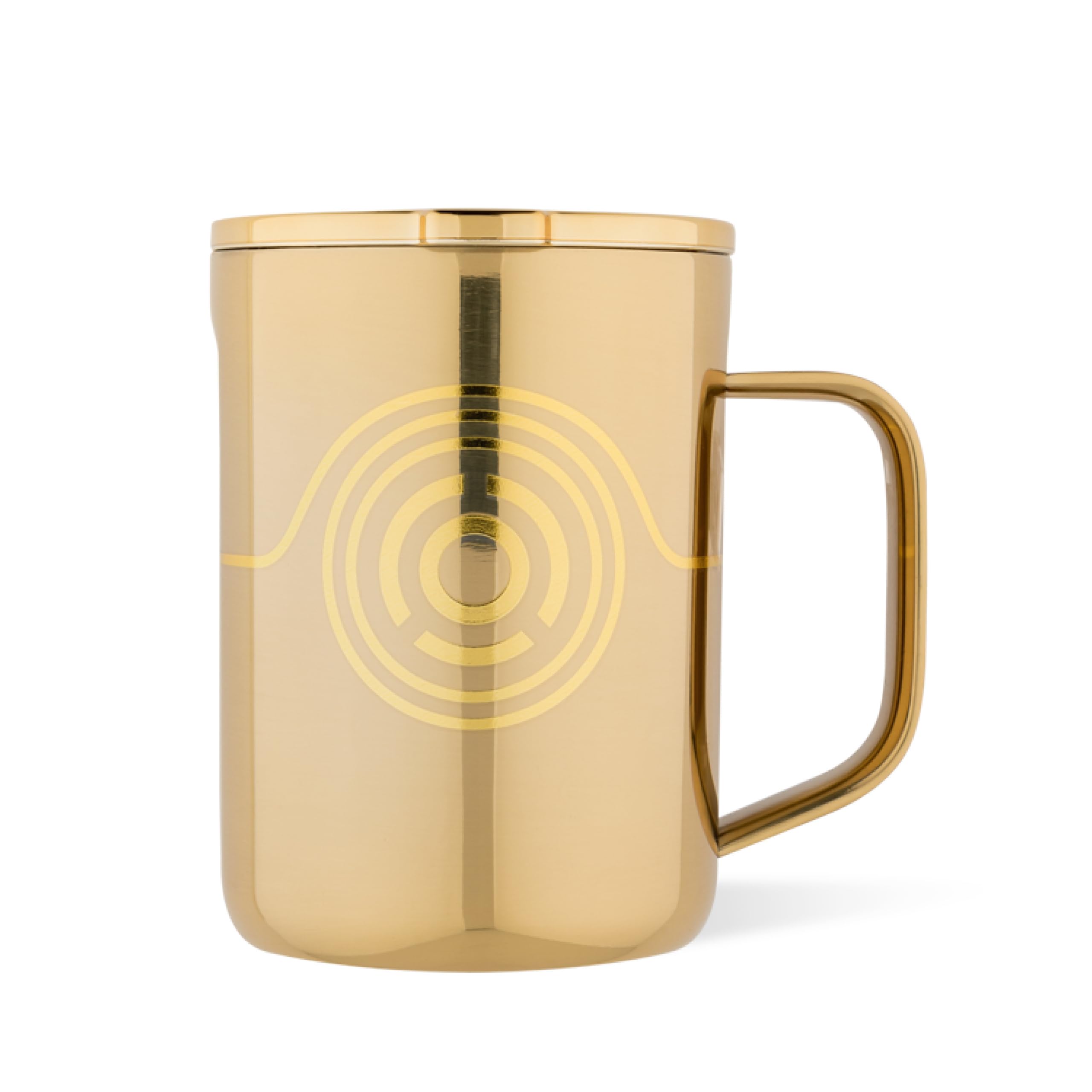 Corkcicle Classic Coffee Mug - Triple Insulated Stainless Steel for Travel - Shatter-Proof Lid - Keeps Drink Hot Over 3 Hours - Holiday Mug Gift - Great for Gifting Warmth - 16 oz - C-3PO Image