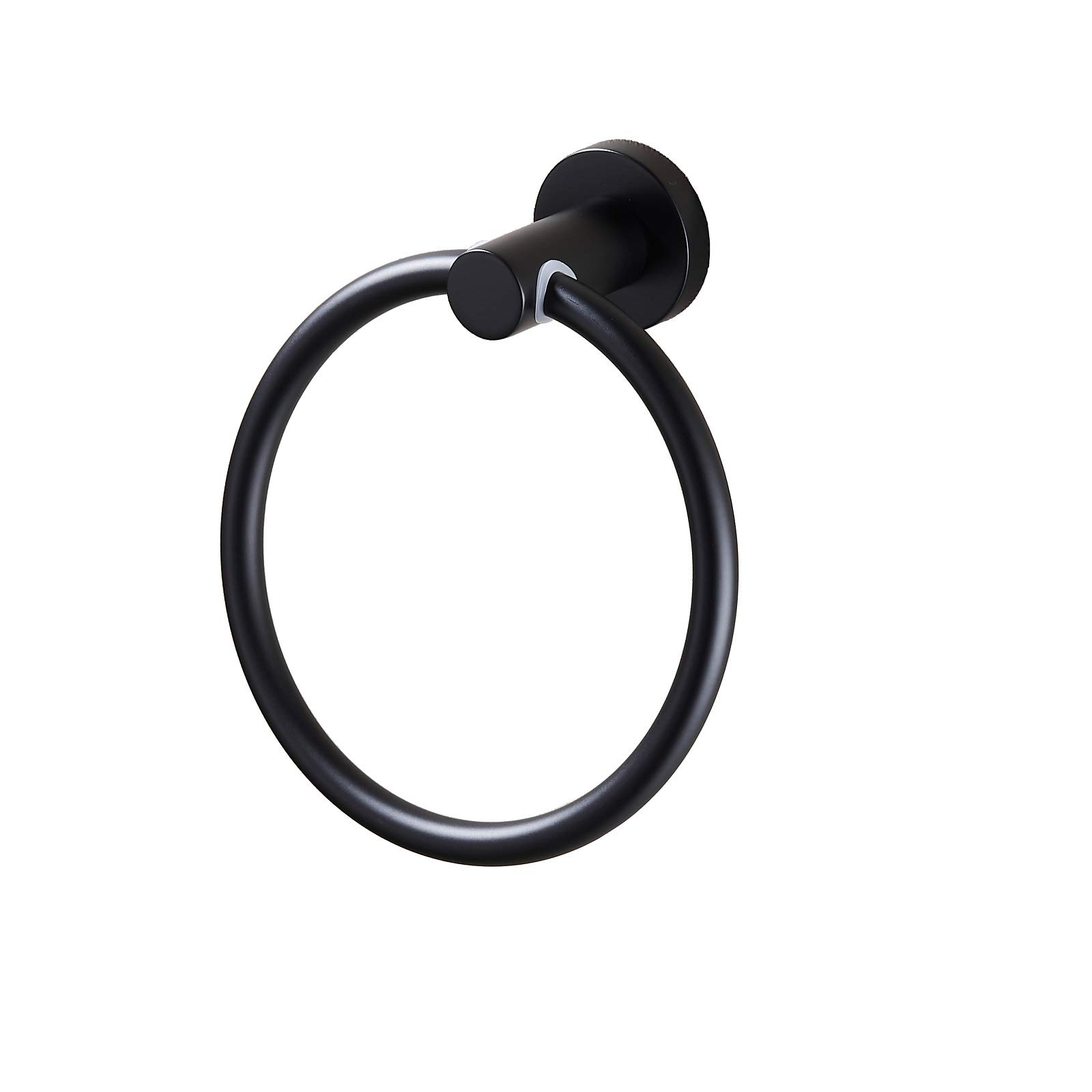 Towel Ring Bathroom Hand Towel Holder Contemporary Style Stainless Steel 304 Matte Black Bathroom Accessories