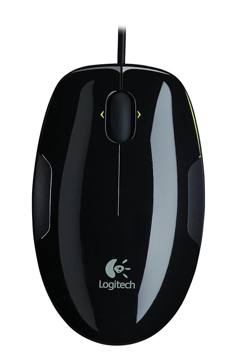 Logitech M150 kabelgebundene Laser-Maus, schwarz-grün