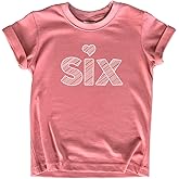 6th Birthday Shirt Girl Toddler Outfit 6 Year Old Girls six Happy Bday Sixth Gift Heart tee