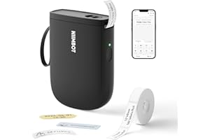 NIIMBOT D11 Label Maker Machine with Tape, Upgrade HD Printing Inkless Automatic Feeding One-Touch Custom Portable Bluetooth 