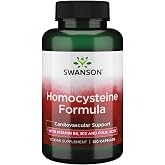 Swanson Homocysteine Formula, Cardiovascular, 120 Capsules | Special Formula with Vitamins B-12, B-6 and Folic Acid to Support Healthy Homocysteine Levels and Cardiovascular Health
