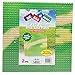 SCS Direct Brick Building Blocks 10x10 Large Baseplates - Grassy Field - 2 Pack - Dual Sided Base Plates Connect Top & Bottom for Better Builds - Works w Activity Tables, Tight fit Major Brick Brands