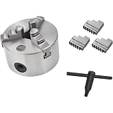 WFLNHB K11-100 4 Inch 3 Jaw Self Centering Lathe Chuck | for CNC Drilling Milling Machine, Fits 4" (100mm) Lathes with 22mm Bore, 0.002" For High Accuracy