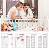 Vicloon Cot Bumper 2Pcs Breathable Mesh Crib Liner Unicorn view 4