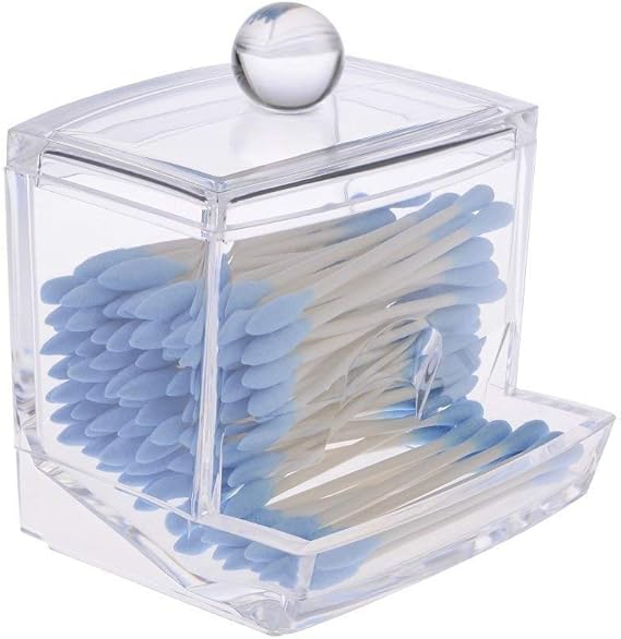 Home Acrylic Cotton Bud Holder Cotton Swabs Storage Box, Clear Buy