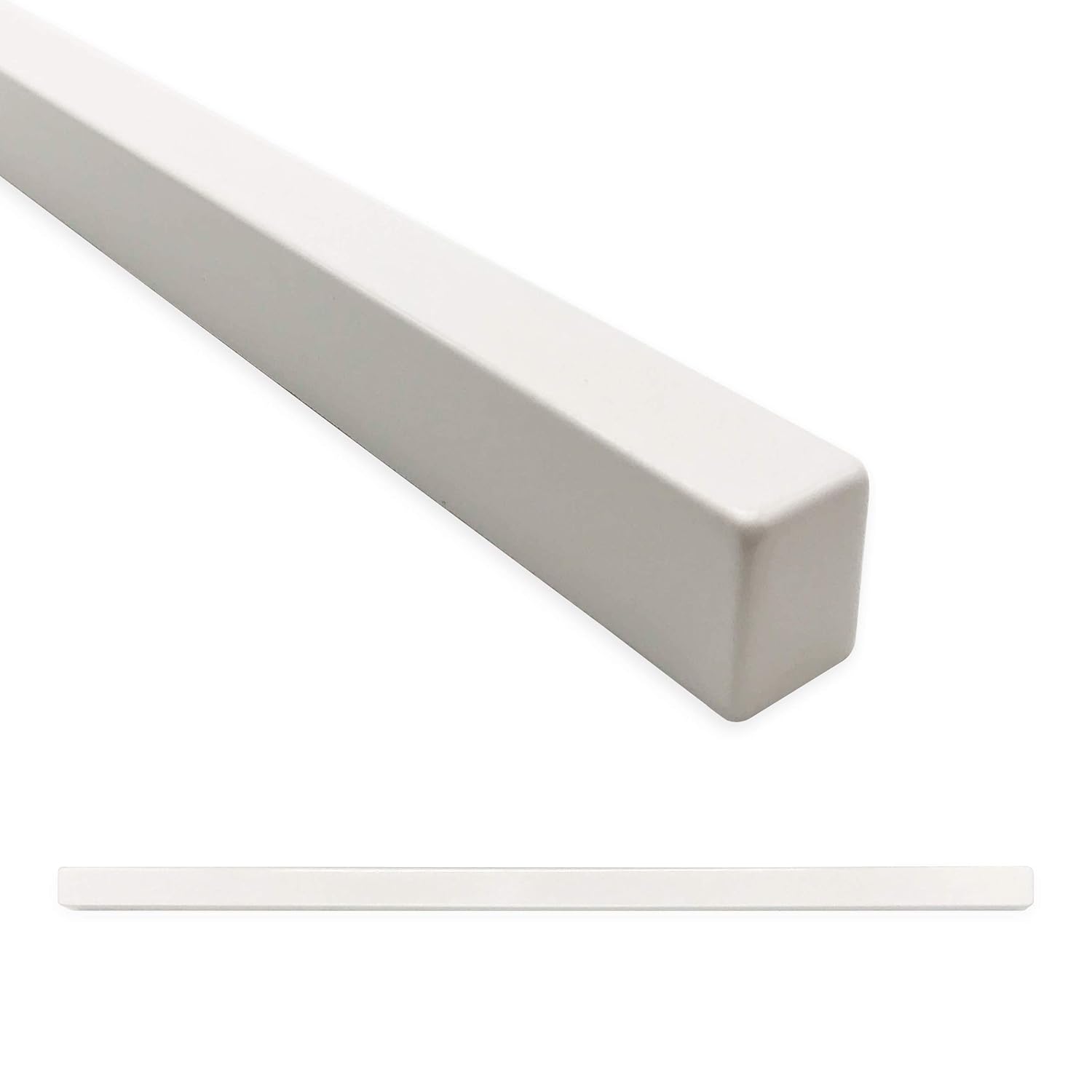 Bright White Linear Square 1/2 X 12 inch Pencil Liner Trim Pieces