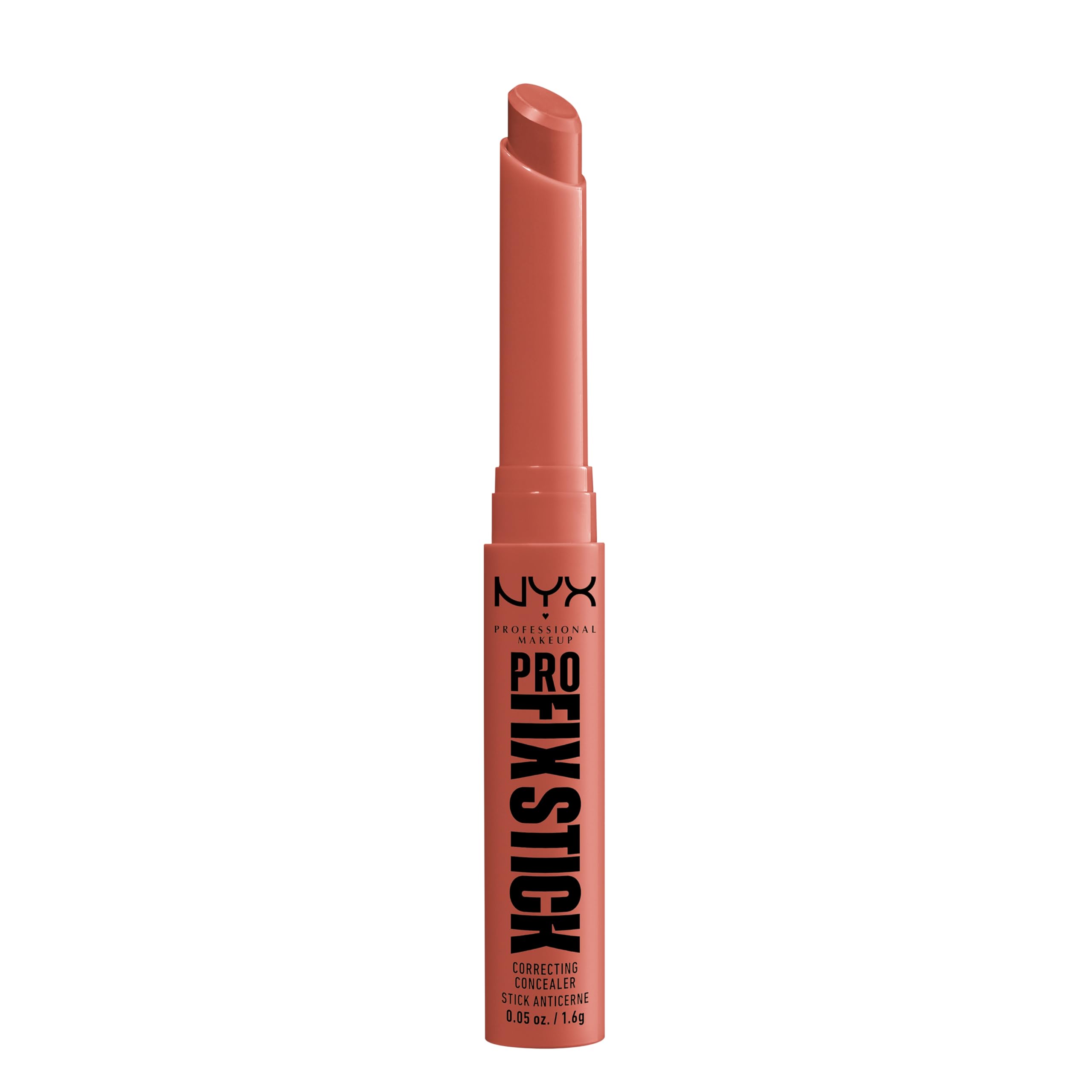 NYX Professional Makeup Correcting Concealer Stick, Covers Blemishes, Dark Spots and Discolouration, 12H Wear, Infused with Hyaluronic Acid, Vegan Formula, Pro Fix Stick, Apricot
