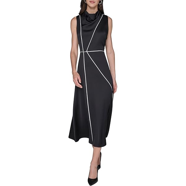 Karl Lagerfeld: Vestido Midi Manga Larga Estampado Mujer | El Palacio