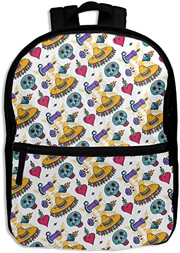Kids Shoulder Backpack Brazilian Hat Candle Adjustable 3D Printed School Bag For Boy Girl
