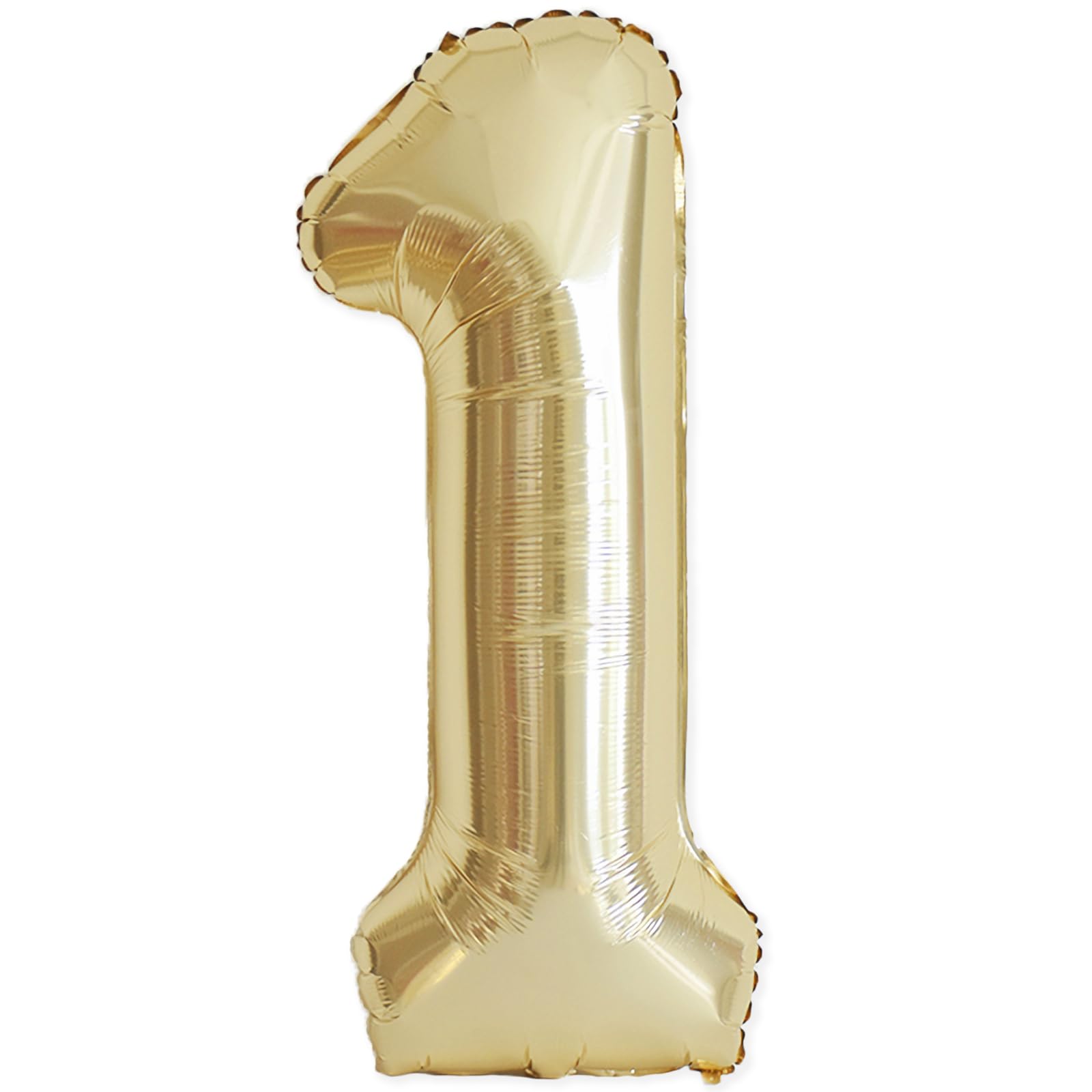 Photo 1 of 1 Balloon, Number 1 Balloons 40 Inch, Champagne Gold Large Big Foil Number 1 Balloon for First Birthday Party Graduation Wedding Anniversary Baby Shower Bachelorette Decoration Supplies (Light Gold)