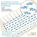 One Premium, Soft & Cozy Muslin Cotton Fitted Baby Crib Sheet. Cute Blue Prints For Boys, Infants, Toddlers Christmas, Baby Shower Gifts. Premium Machine Washable & Dryer Friendly Sheets.
