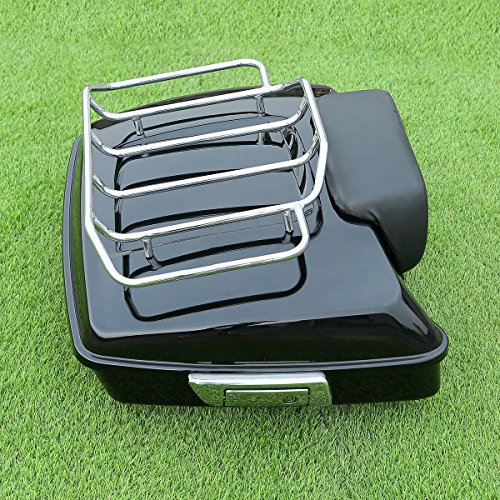 Black Chopped tour pak pack trunk Set For Harley Davidson Touring Models 14-18