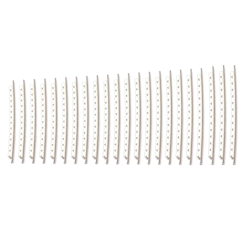 Alnicov Guitar Fretwire,22Pcs Nickel-plated Copper 2.2mm Fret Wire Set for Electric Acoustic Guitar 22 Frets Fingerboard,Sliver