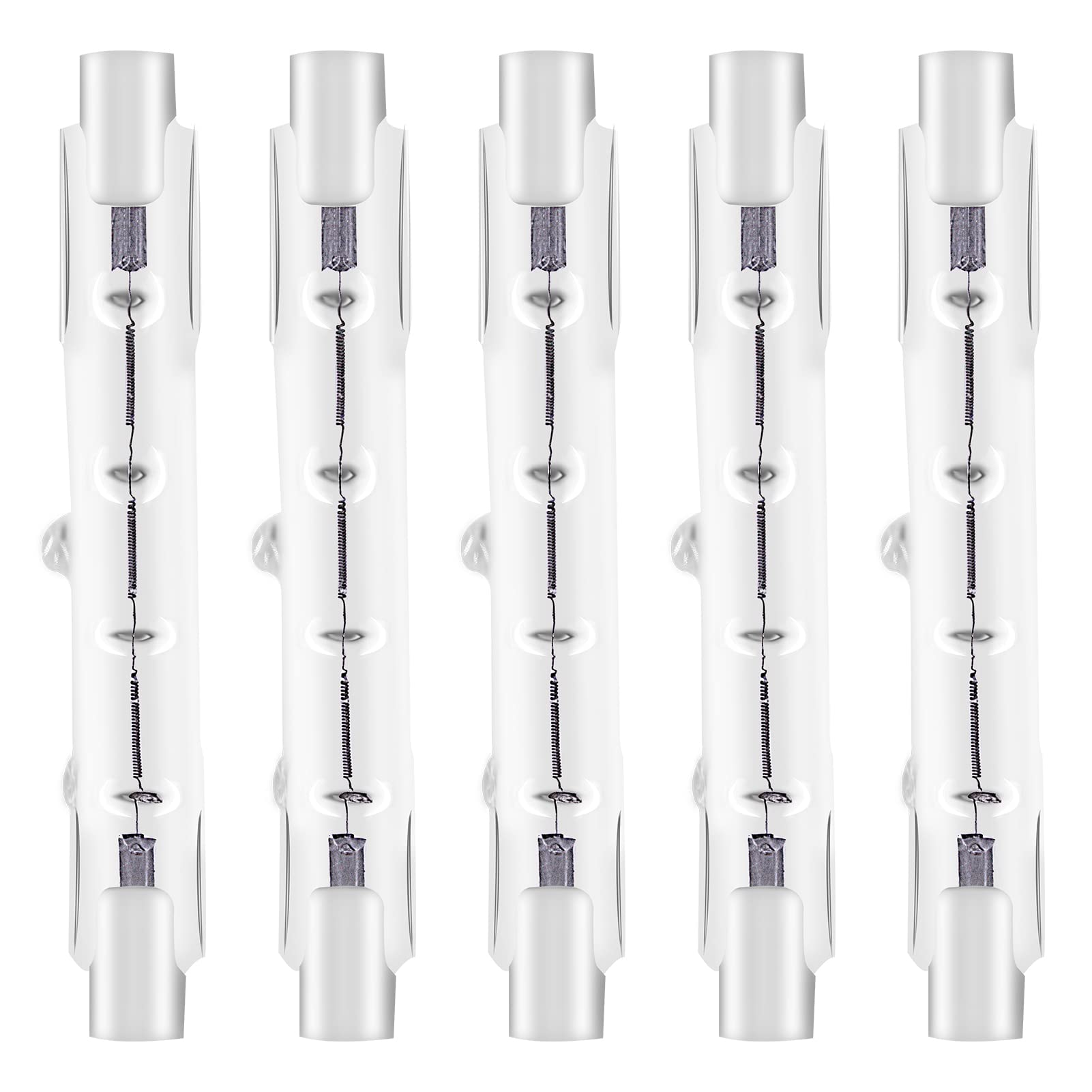 YuZhou 5 PCS 8X 78mm J78 R7s Linear Halogen Floodlight Tungsten 120W Double Ended Floodlight Bulbs Tungsten Halogen Bulb Lamp Dimmable Security Light Bulb Diall Liner Lamps （Energy Class C