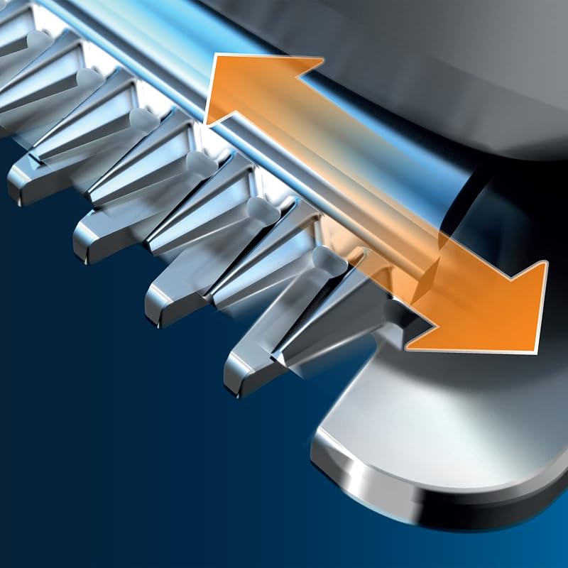 Hair Clipper Series 5000, Haarschneider mit Trim-n-Flow-Pro-Technologie, 28 Längeneinstellungen, 90 Min Akkubetrieb mit 1 Std Ladezeit, Schneller, gleichmäßiger Haarschnitt (Modell HC5650/15)