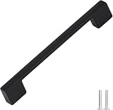 Decoranddecor Dimora D-Shape Cupboard Handles 96mm 128mm Matt Black view 1