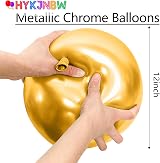 HYKJNBW Metallic Balloon 50 Pack 12 inch Multicoloured Rainbow Balloons view 4