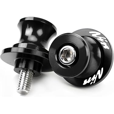 RENO SP1-M8 Aluminum Motorcycle Swingarm Spools - Black Slider PRO For 8mm Bolt Screws (2 Pack)