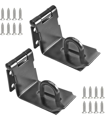 2 Pcs Stainless Steel Hasp Lock Security Lock Device Door Lock Hasp Padlock Door For Cabinet Window (3 Inch) | Fruugo NO - View #6