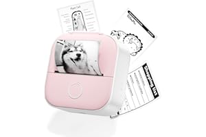 Zoolion T02 Sticker Printer - Mini Pocket Thermal Printer, Wireless Bluetooth Photo Printer for Scrapbook, DIY Journal, Memo, Notes. Mini Sticker Printer for Kids Birthday, Children's Day Gifts