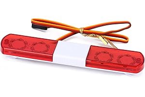 LAFEINA Multi-Function LED Police Flash Light Bar Lamp for 1/10 1/8 1/12 RC Model Car WPL D12 HSP TRX4 Tamiya CC01 D90 SCX10 (115mm Red)