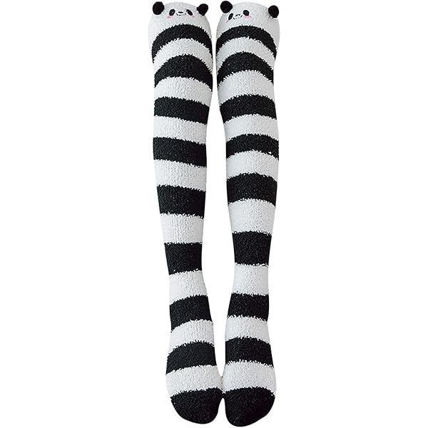 Chaussettes Hautes Pelucheuses Chaussettes Hautes Pelucheuses Douces Et Chaudes Confortables Sur Le Genou Jambi Res En Peluche Pour L Hiver La Maison Dormir Gris