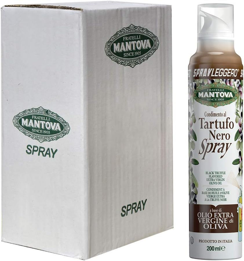 Extra Virgin Olive Oil with Truffle Flavour (cartons of 6 x 200ml) – The Spray Technology Allows You to use up to 90% Less Oil