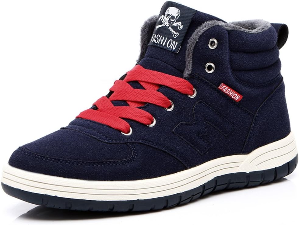 YIRUIYA Men's Causal Winter Snow Boots Skate Shoes with Velvet