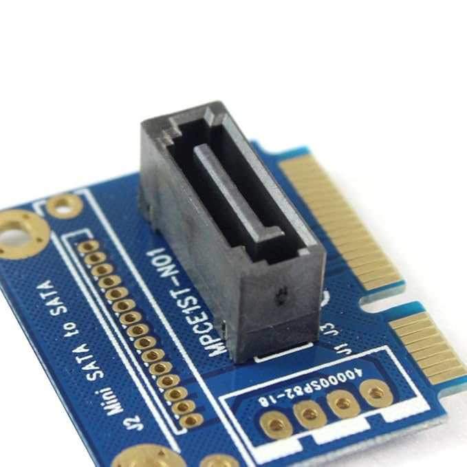 Buyyart Mini PCIe mSATA SATA SSD Slot To 7 Pin SATA HDD Convert Card