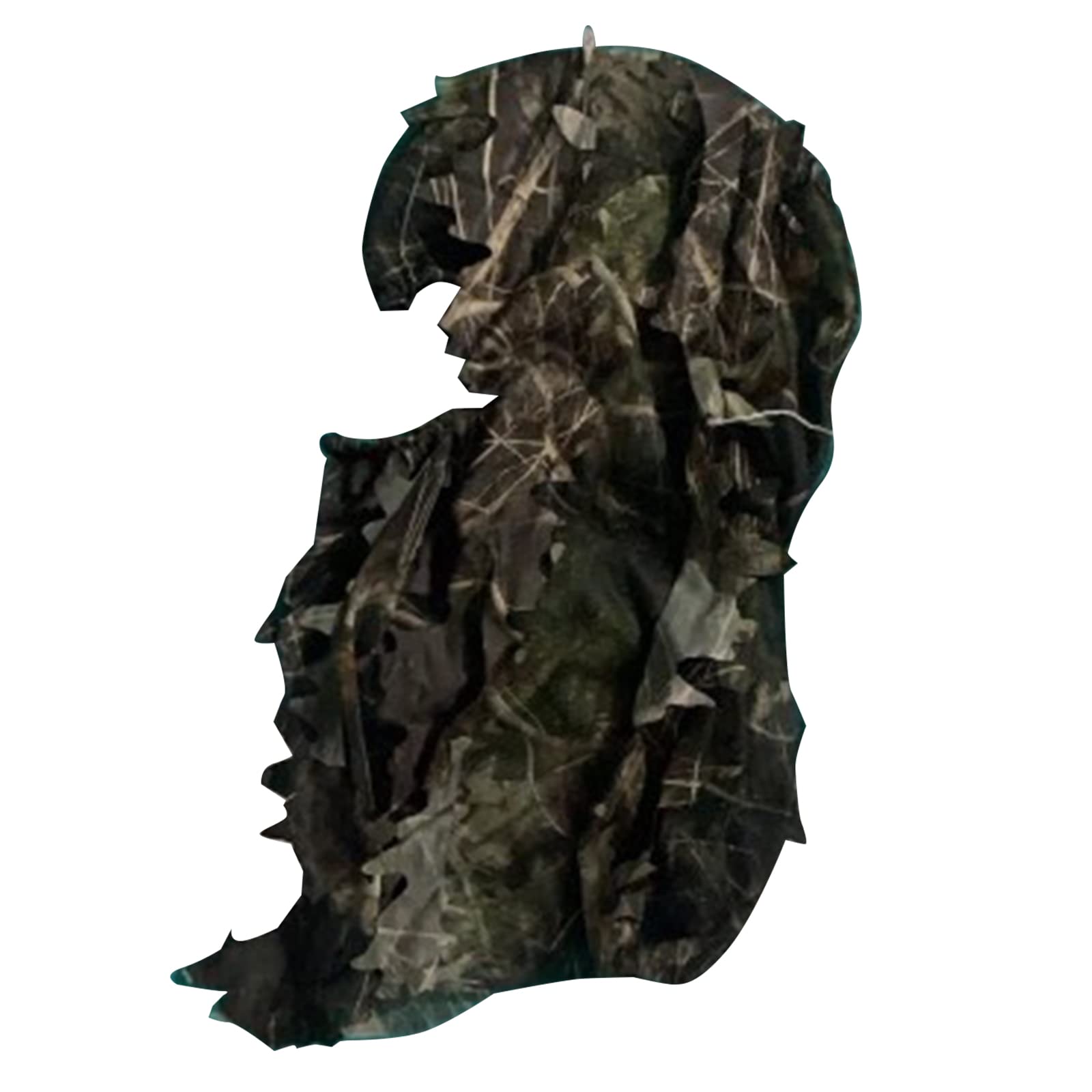 DIYARTS Ghillie Hood, 3d Camouflage Leafy Full Face Mask, Windproof Breathable Tactical Headwear for Camo Hunter Hunting Shooting Animal Photography Accessories