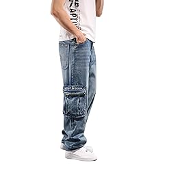 LUOBANIU Men's Baggy Jeans Hip Hop Loose fit 90s