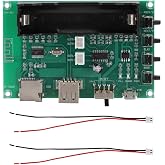 Bluetooth Audio Amplifier Board, PAM8403 5V 5W+5W Dual Channel Digital Power Amplifier Board, 18650 Battery Rechargeable 20m Cover Range for Speaker DIY