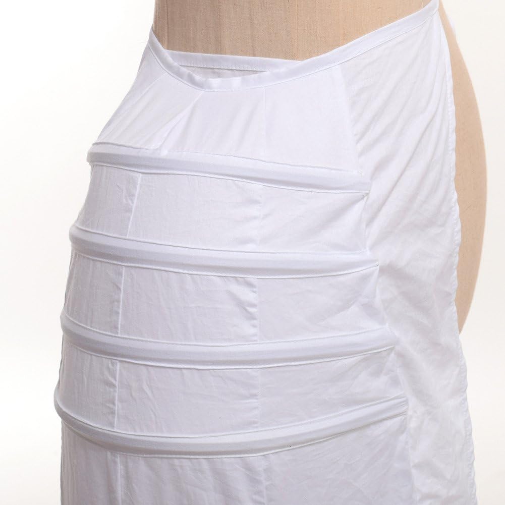 GRACEART Women's Victorian Crinoline Hoop Bustle Cage Pannier, White - Image 4