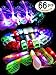 BUDI 66 Pcs Cool LED Light Up Toys Party Pack Toys- 50 LED Finger Beam Lights, 10 LED Peacock Finger Rings and 6 LED Shutter Shade Glasses Party Favors