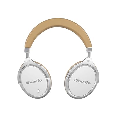 Bluedio Bluetooth Headphones Over Ear Active Noise Cancelling Over-Ear Headphones F2 Wireless Bluetooth Headsets with Mic White