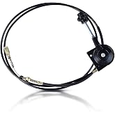 2.5m/8.2ft Excavator Throttle Control Cable Manual Flexible Throttle Wire | Bendable Universal Excavator Motor Control Cable Replacement with Black Knob for Excavator/Mixer Truck